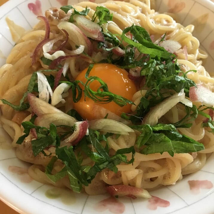 和えるだけの納豆パスタ